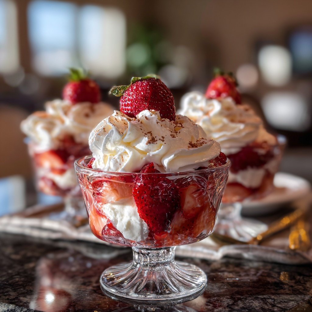 Strawberry Whipped Cream Dessert Cups
