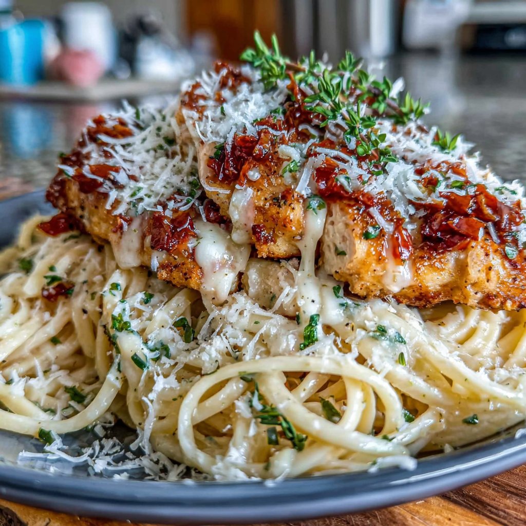 Lemon Parmesan Chicken With Pasta