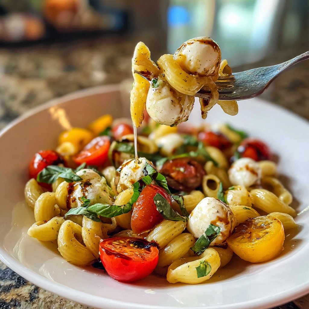 Kid-Friendly Caprese Pasta Salad Lunch