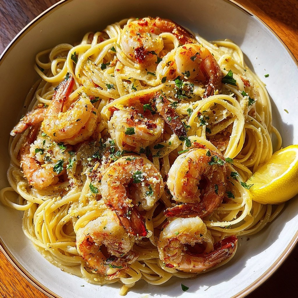 Shrimp Lemon Butter Pasta