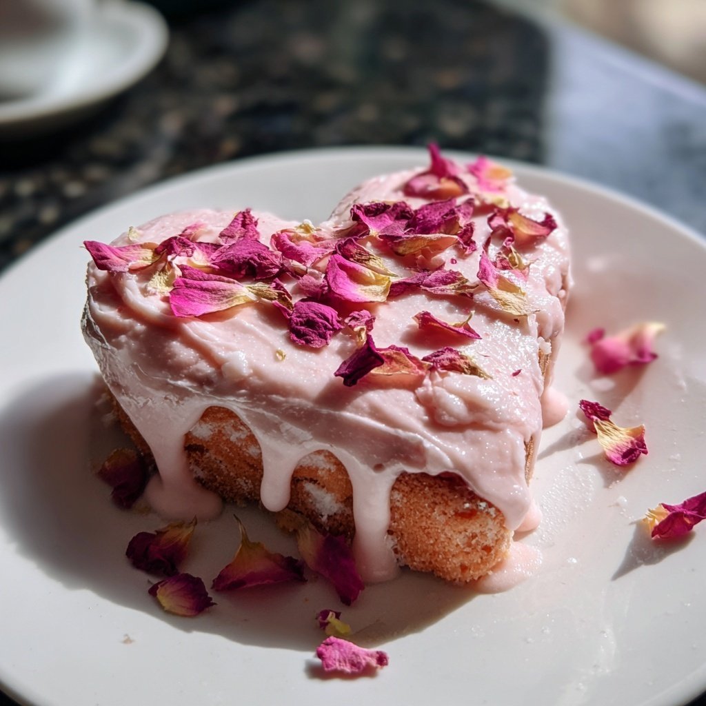 Mini Heart Cake with Rose Flavor