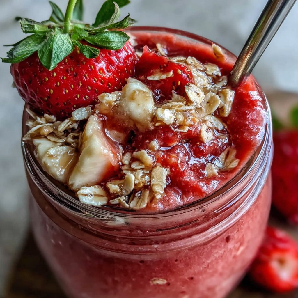 Strawberry Oatmeal Smoothie
