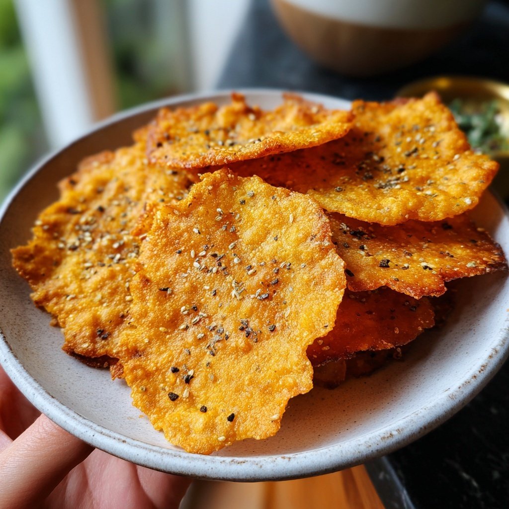 Crispy Chickpea Flatbread Chips