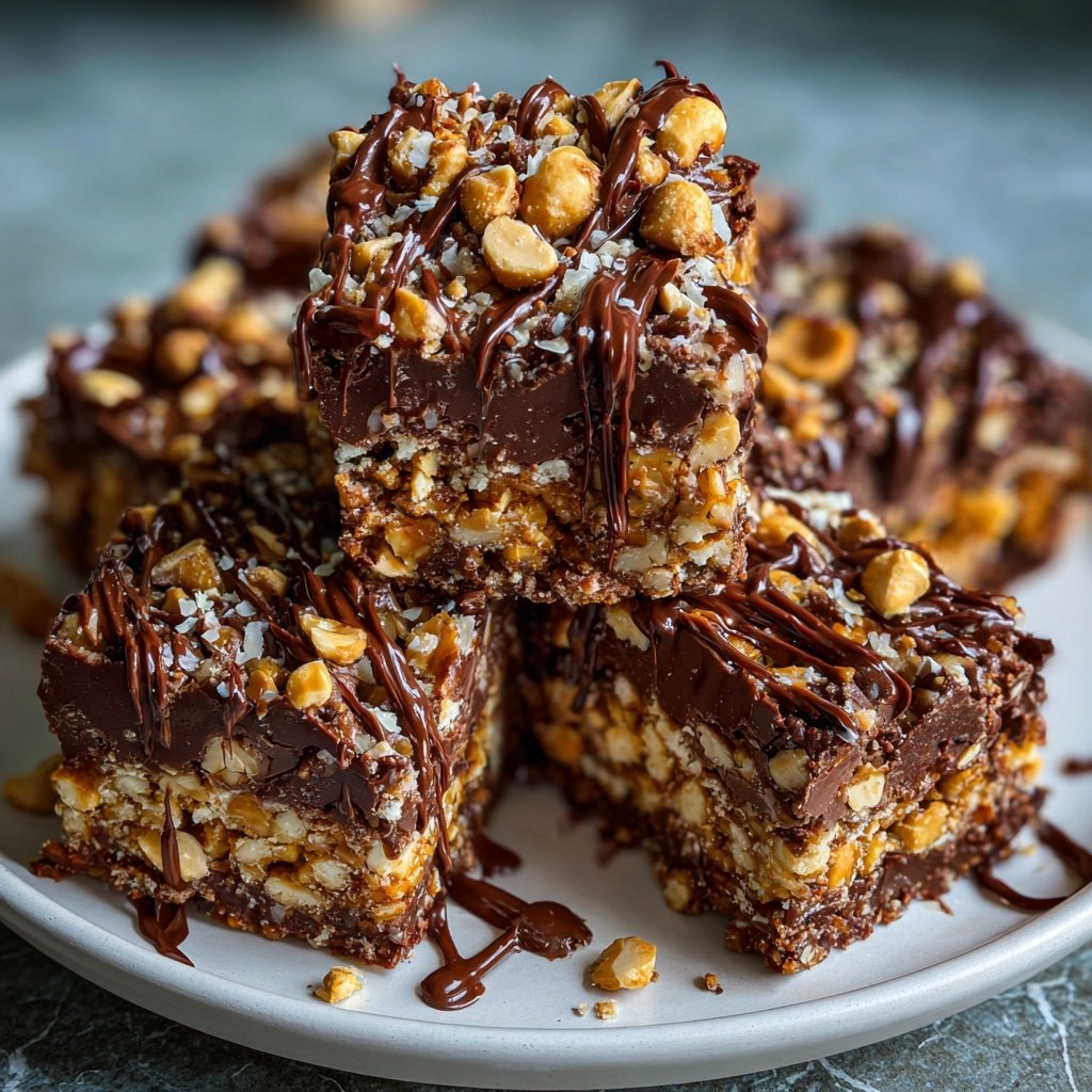 Chocolate Hazelnut Truffle Bars