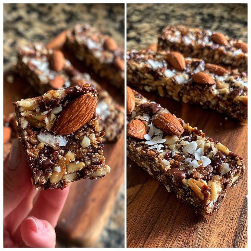 Chocolate Almond Coconut Energy Bars