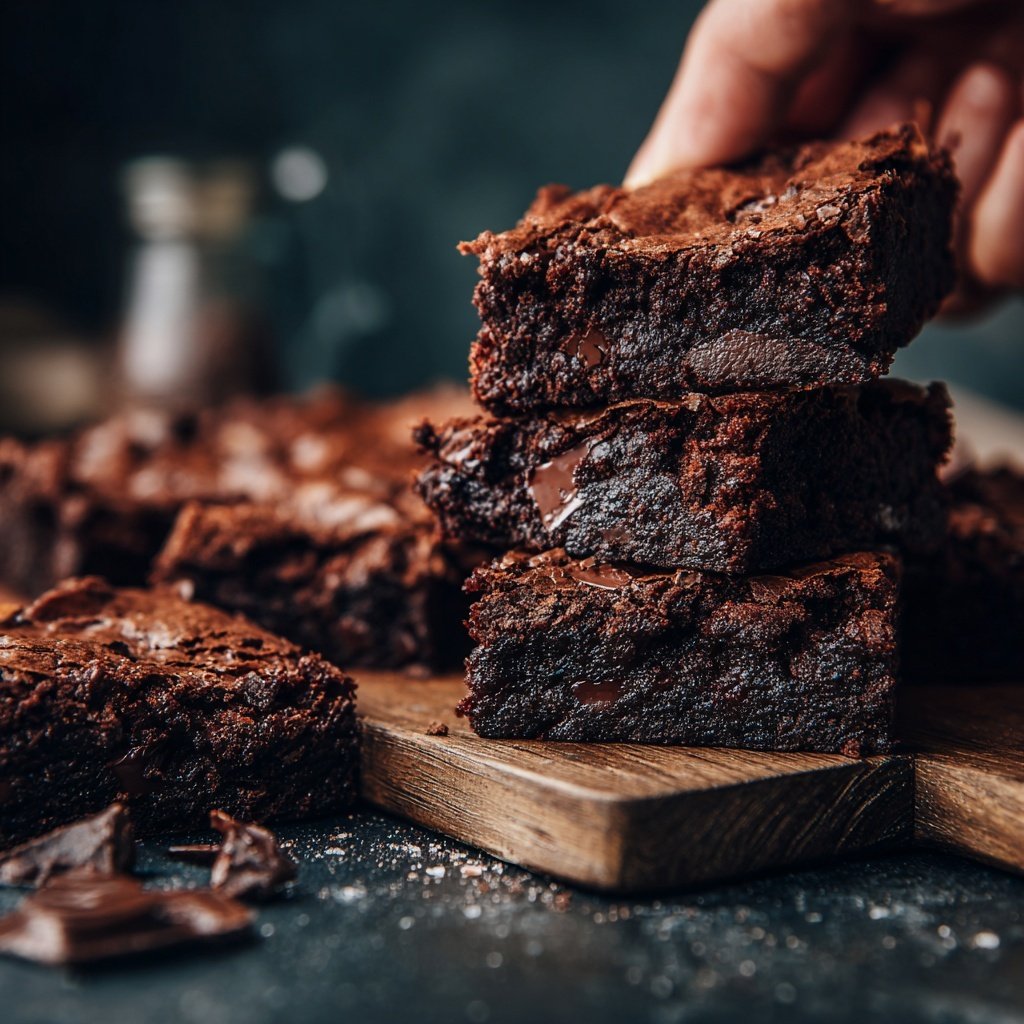 Chewy Brownies Using Sourdough Starter