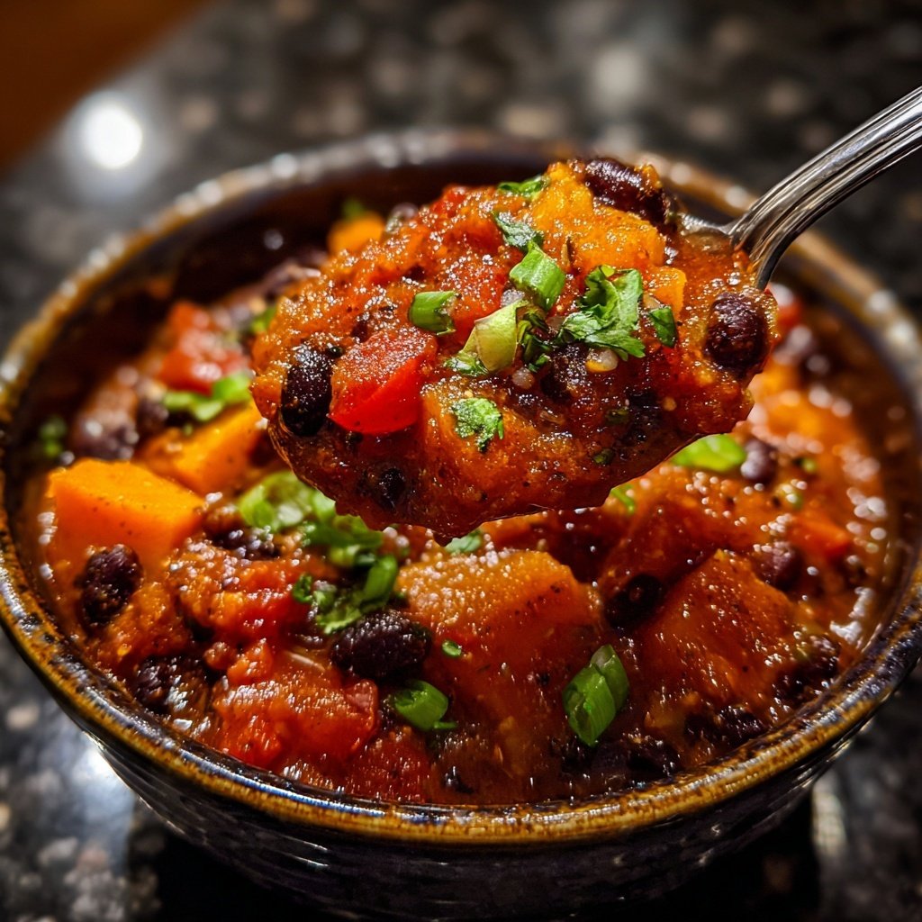 Healthy Crockpot Sweet Potato Chili
