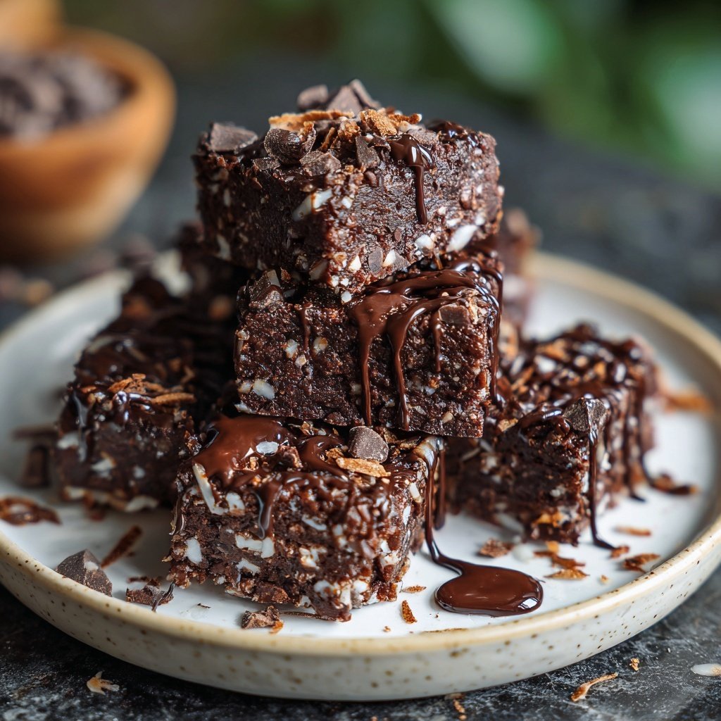 Chocolate Coconut Fudge Snack Squares