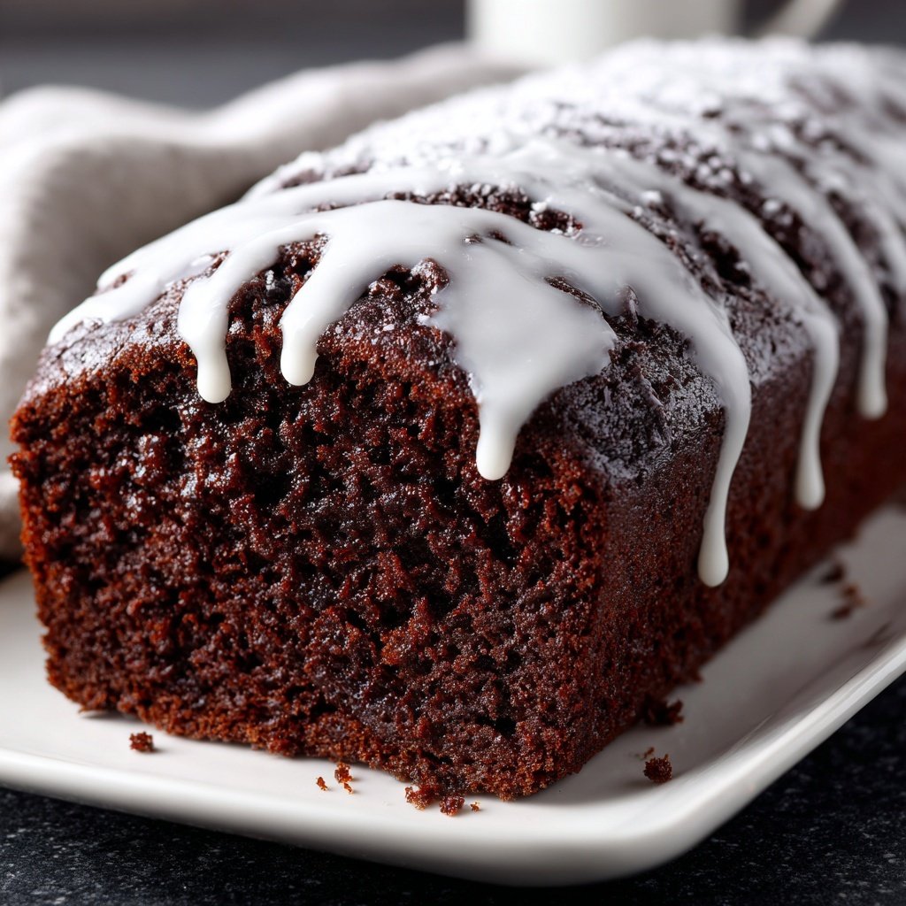 Chocolate Loaf Cake With Simple Glaze
