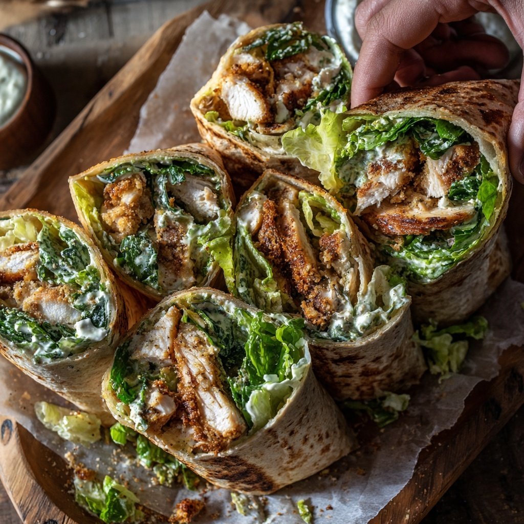 Rotisserie Chicken Caesar Wraps