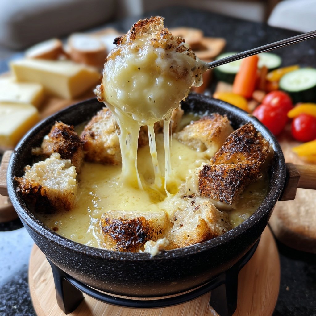 Fondue with Raclette Cheese