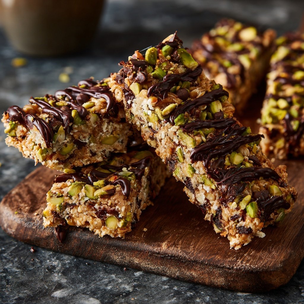 Chocolate Pistachio Breakfast Snack Bars