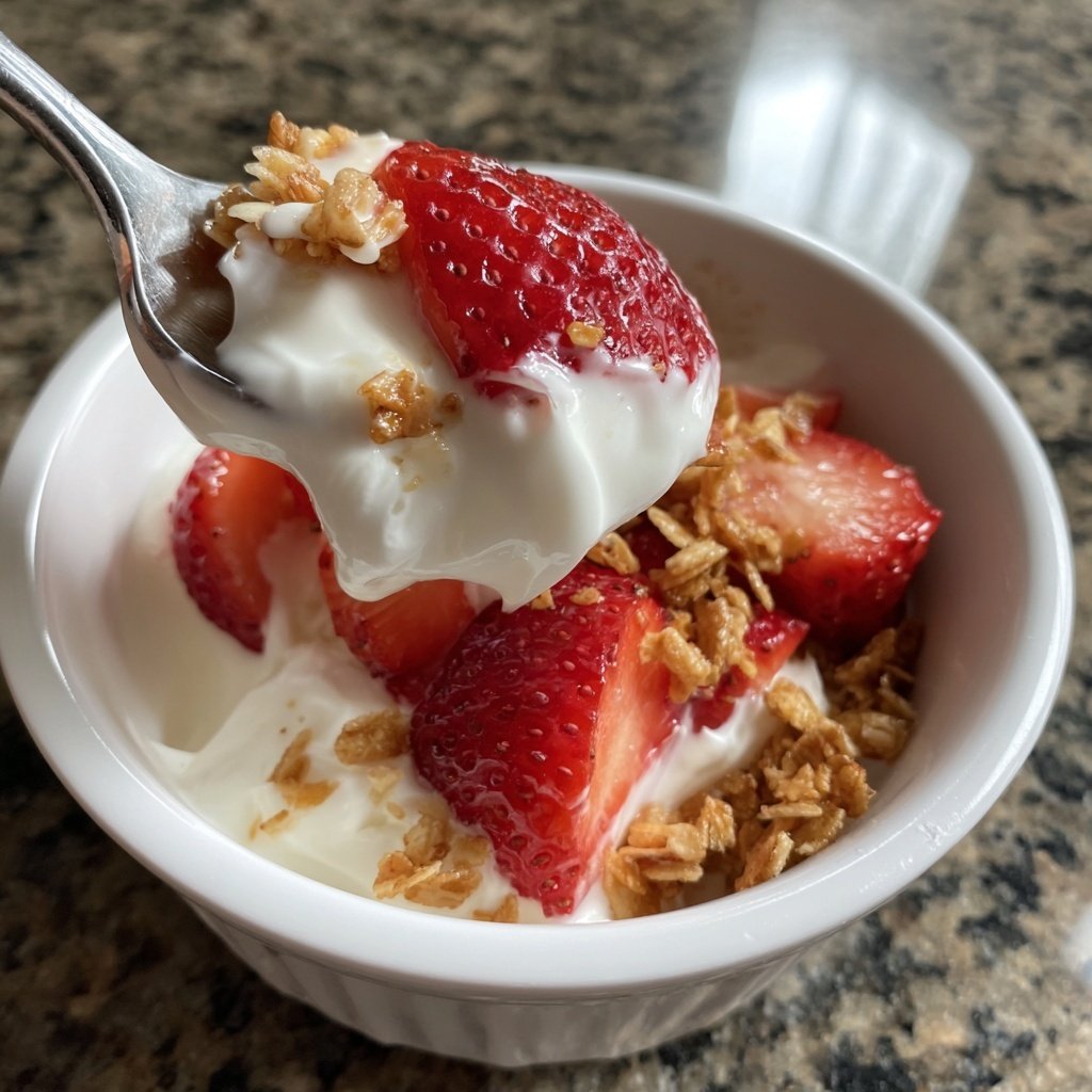 Fresh Strawberry Yogurt Bowl
